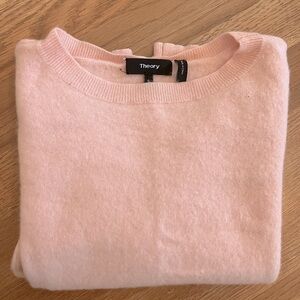Theory 100% cashmere women light pink sweater